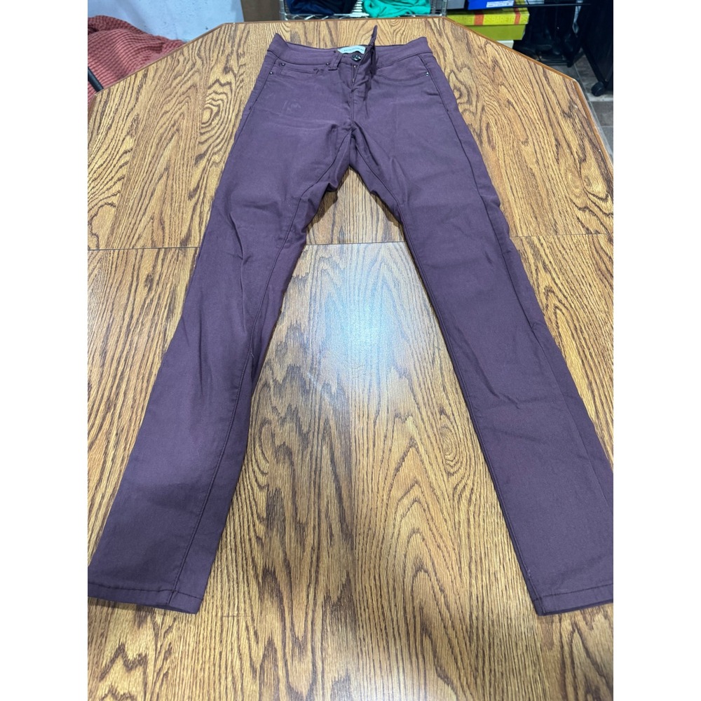 Royalty For Me Womens Skinny Pants Burgundy Plum Size 6 Stretch Trousers